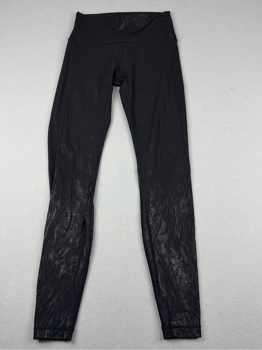 Lululemon Wunder Under High Rise 28 Logo Flourish Foil Leggings Black Size 4